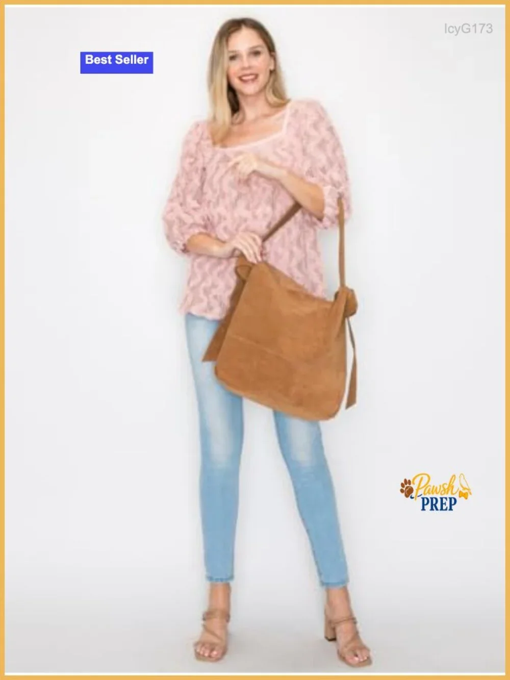 Genuine Suede 2-in-1 Hobo Handbag Tote with Detachable Pouch